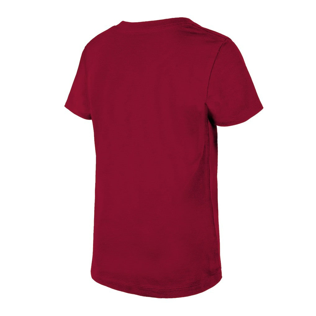 Washington Commanders New Era Girls Youth Reverse Sequin V-Neck T-Shirt
