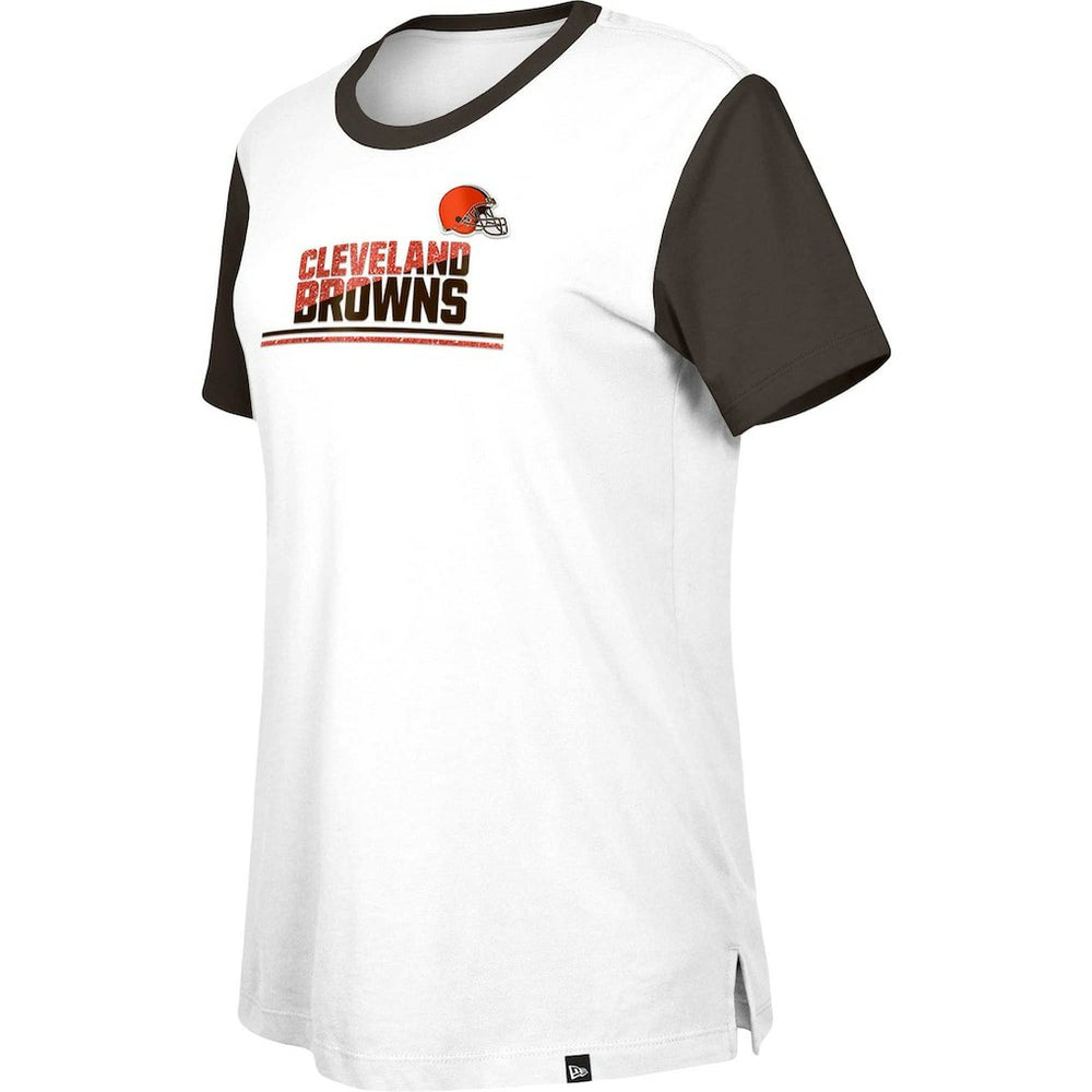 Cleveland Browns New Era Women's Third Down Colorblock T-Shirt