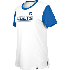 Indianapolis Colts New Era Women's Third Down Colorblock T-Shirt