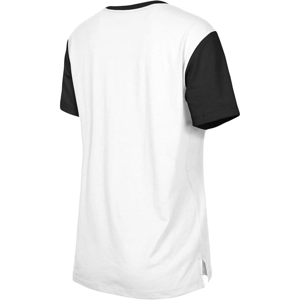Las Vegas Raiders New Era Women's Third Down Colorblock T-Shirt