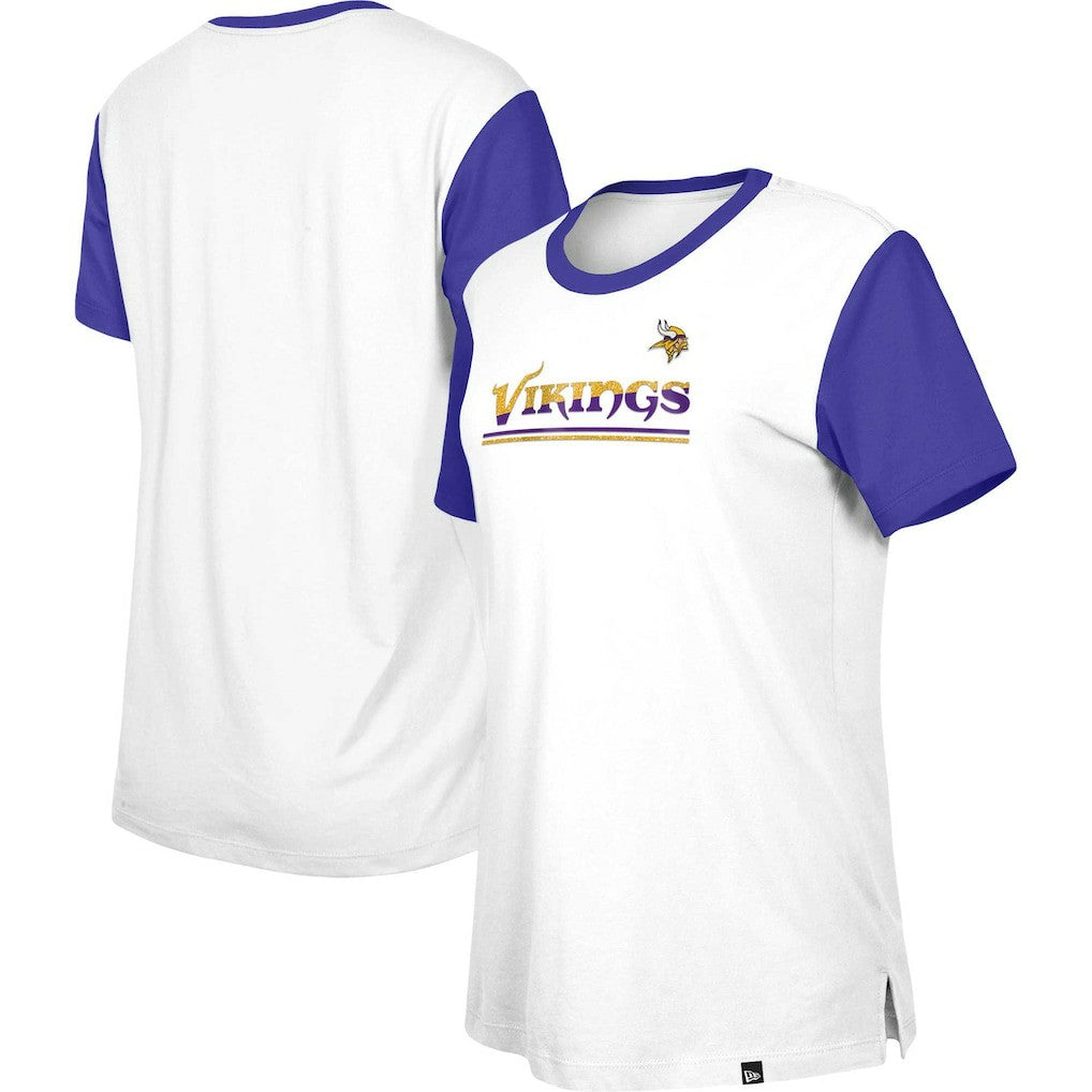 Minnesota Vikings New Era Women's Third Down Colorblock T-Shirt