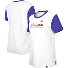Minnesota Vikings New Era Women's Third Down Colorblock T-Shirt