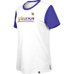 Minnesota Vikings New Era Women's Third Down Colorblock T-Shirt