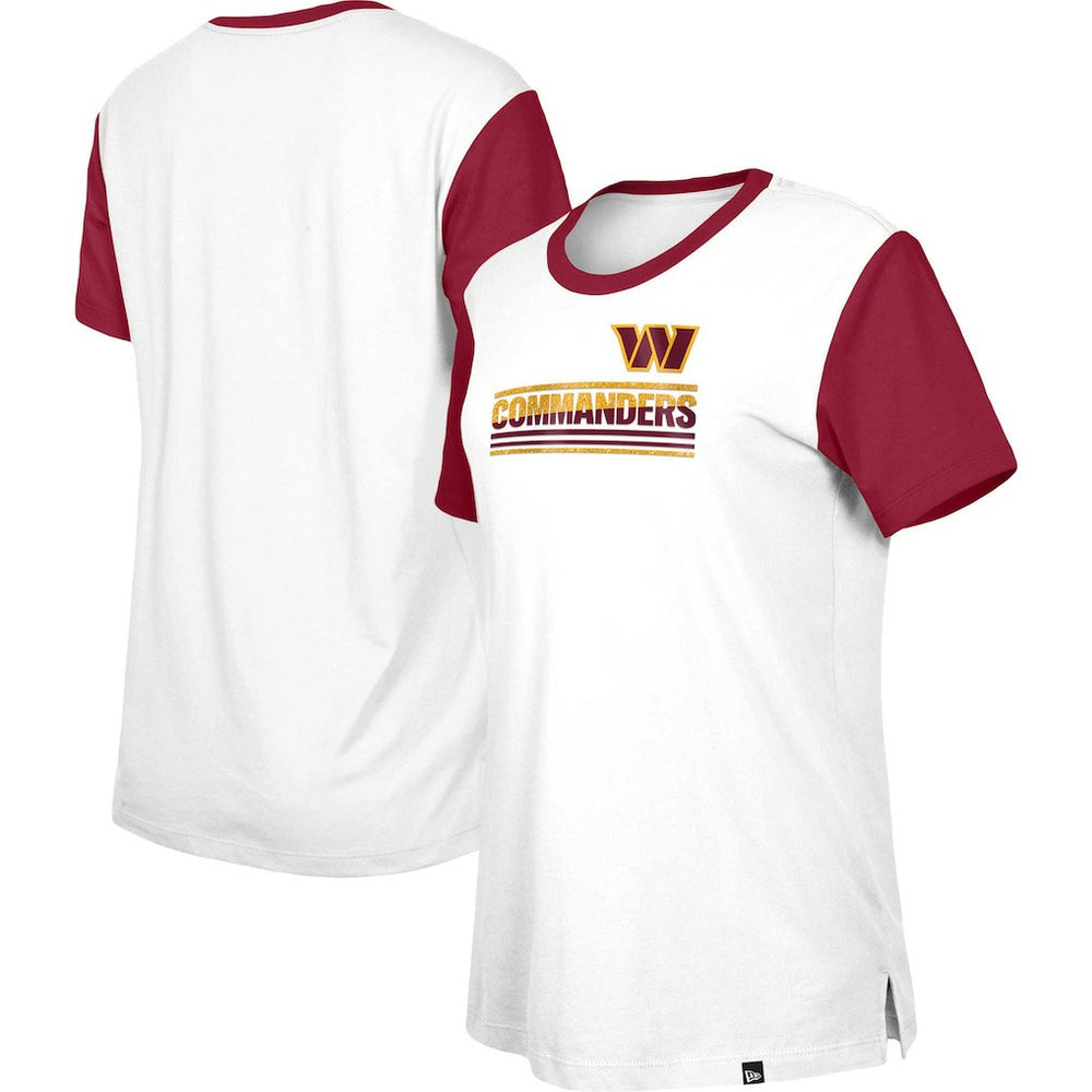 Washington Commanders New Era Women's Third Down Colorblock T-Shirt