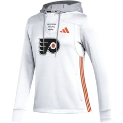 Philadelphia Flyers adidas Women's Refresh Skate Lace AEROREADY Pullover Hoodie On Sale