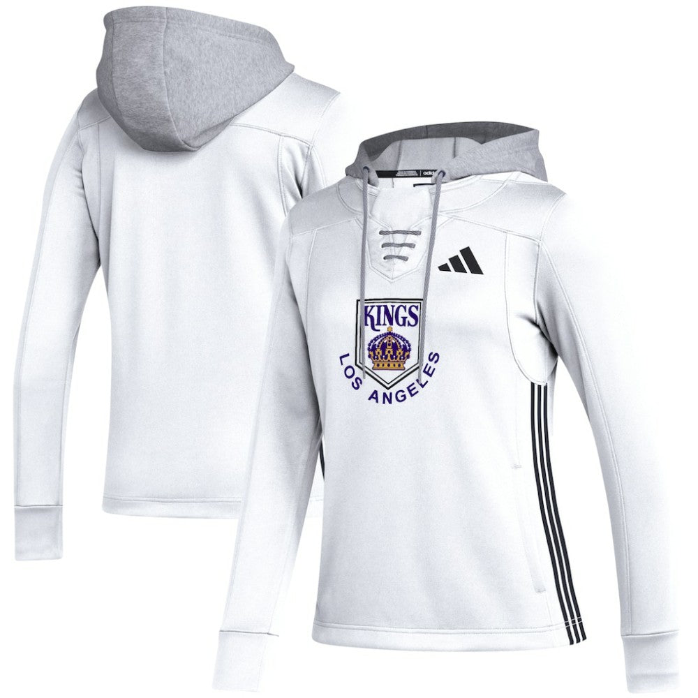 Los Angeles Kings adidas Women's Refresh Skate Lace AEROREADY Pullover Hoodie Discount