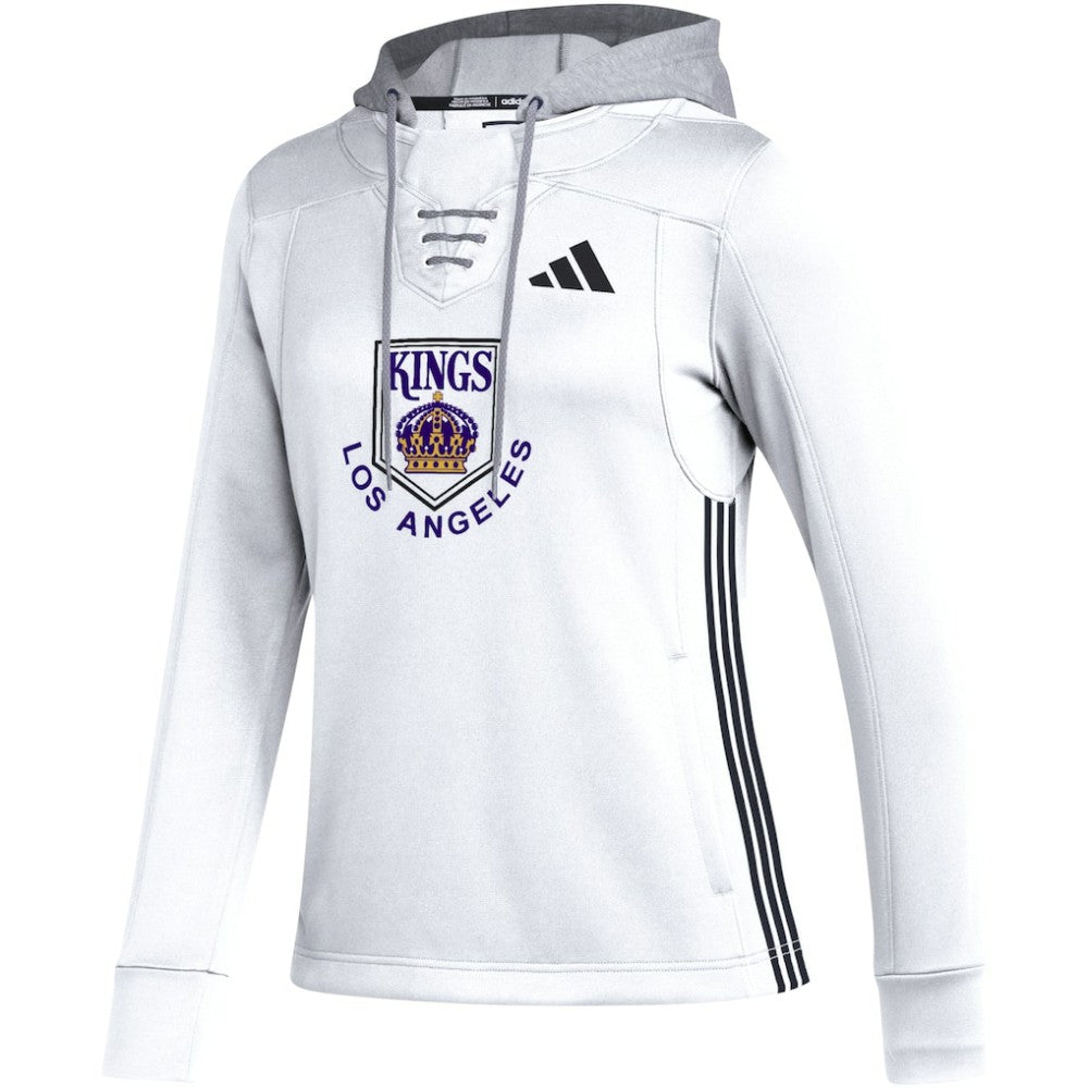 Los Angeles Kings adidas Women's Refresh Skate Lace AEROREADY Pullover Hoodie Discount