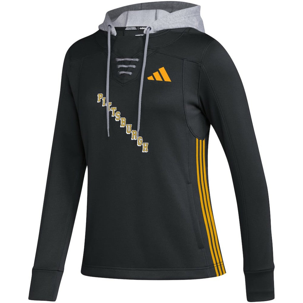 Pittsburgh Penguins adidas Women's Refresh Skate Lace AEROREADY Pullover Hoodie Online