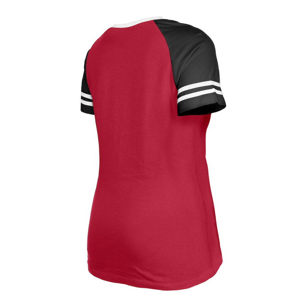 Arizona Cardinals New Era Women's Raglan Lace-Up T-Shirt