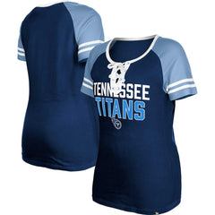 Tennessee Titans New Era Women's Raglan Lace-Up T-Shirt