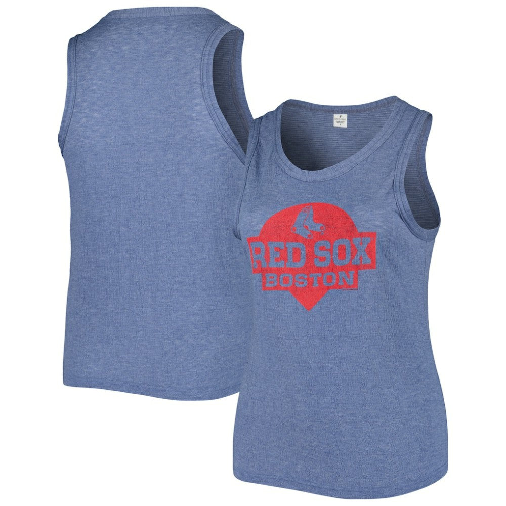 Boston Red Sox Soft as a Grape Women's Plus Size High Neck Tri-Blend Tank Top | MLB For sale