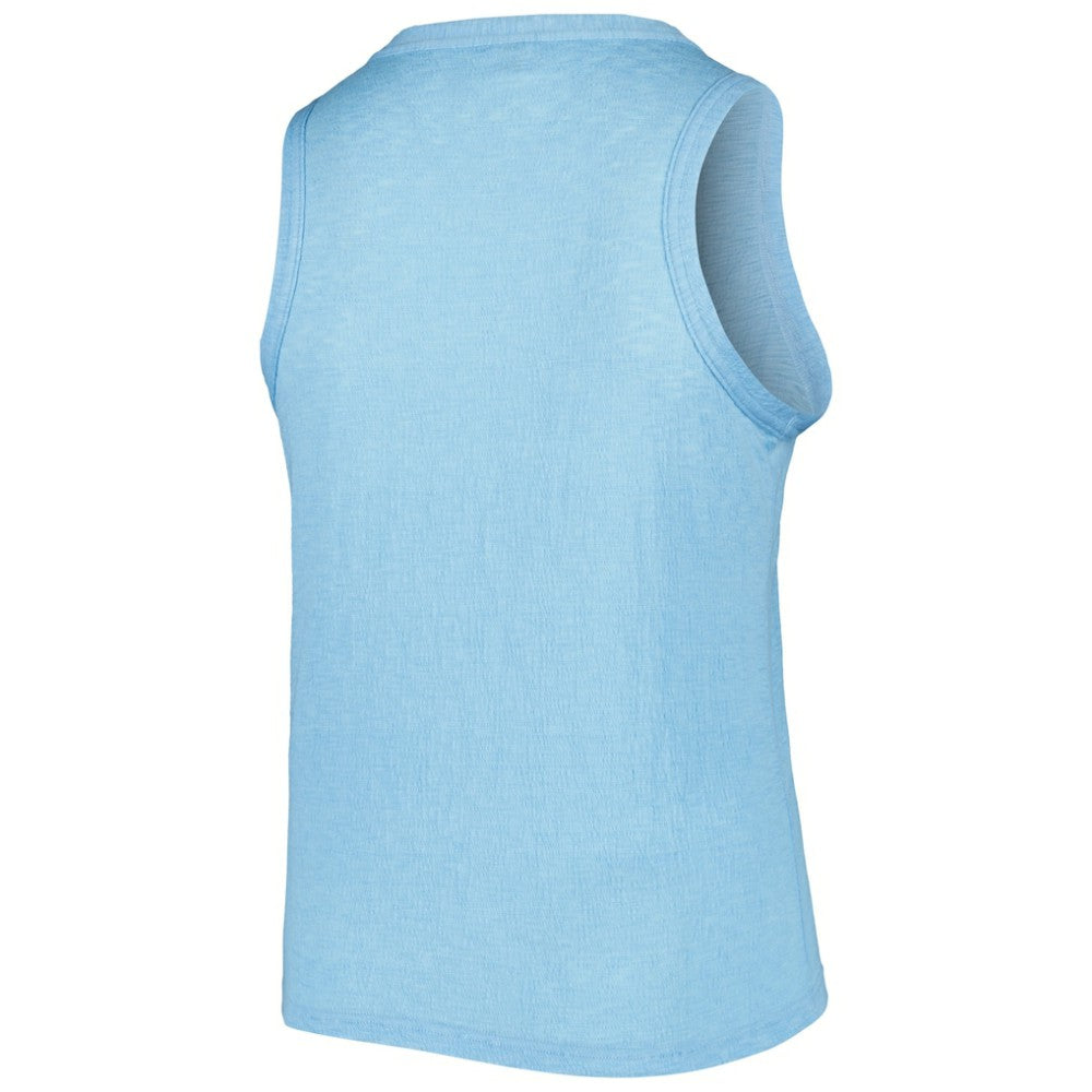 Chicago Cubs Soft as a Grape Women's Plus Size High Neck Tri-Blend Tank Top | MLB For sale