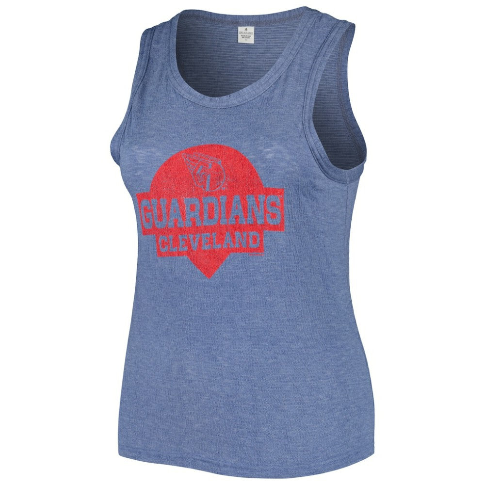 Cleveland Guardians Soft as a Grape Women's Plus Size High Neck Tri-Blend Tank Top | MLB Outlet