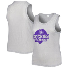Colorado Rockies Soft as a Grape Women's Plus Size High Neck Tri-Blend Tank Top | MLB Outlet