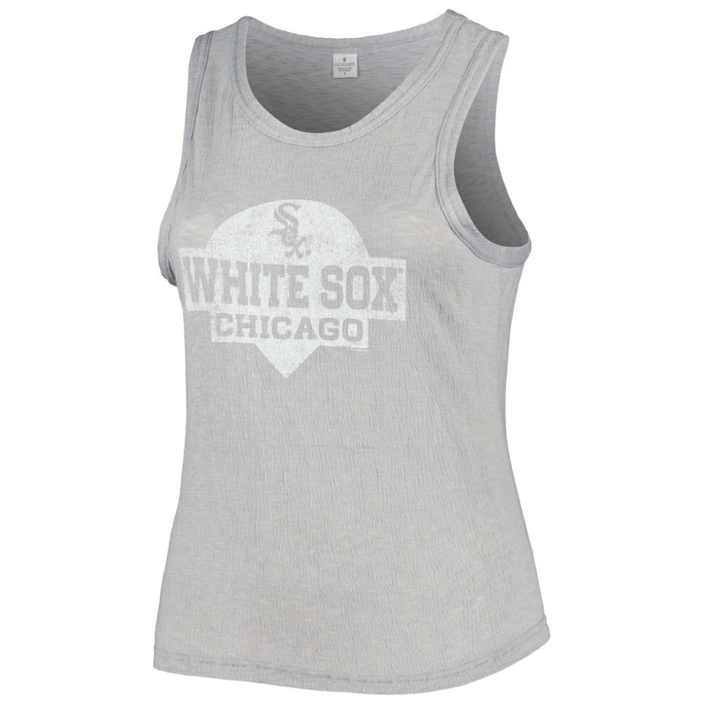 Chicago White Sox Soft as a Grape Women's Plus Size High Neck Tri-Blend Tank Top | MLB New