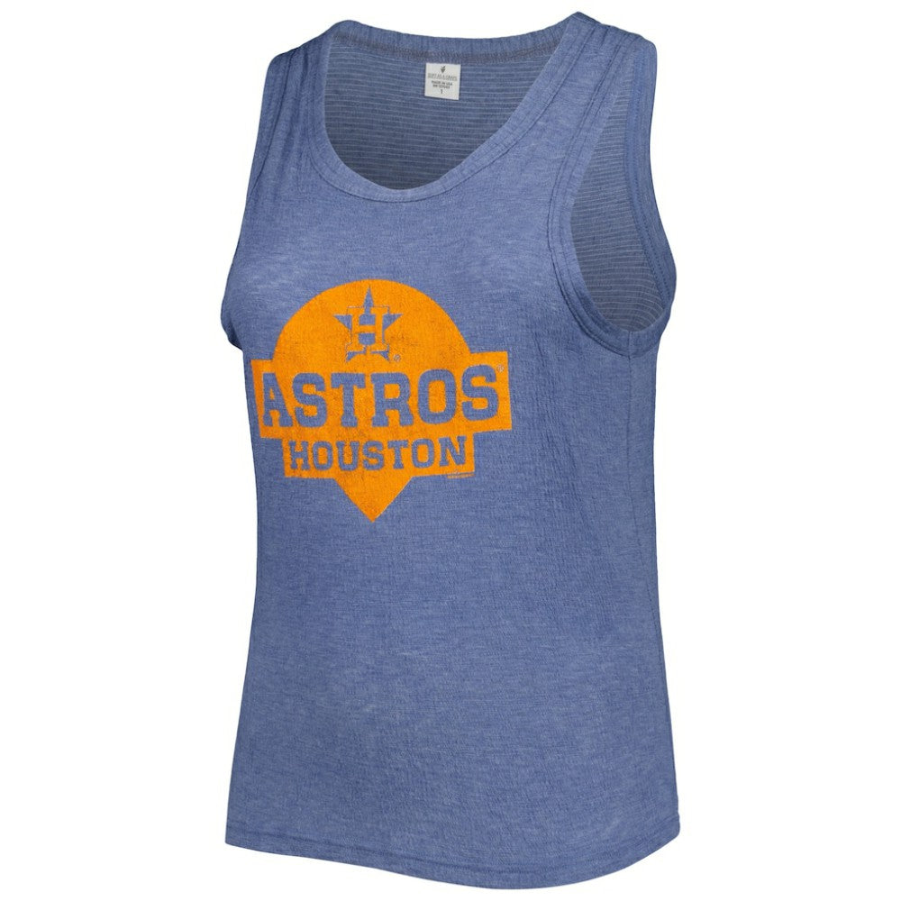 Houston Astros Soft as a Grape Women's Plus Size High Neck Tri-Blend Tank Top | MLB US