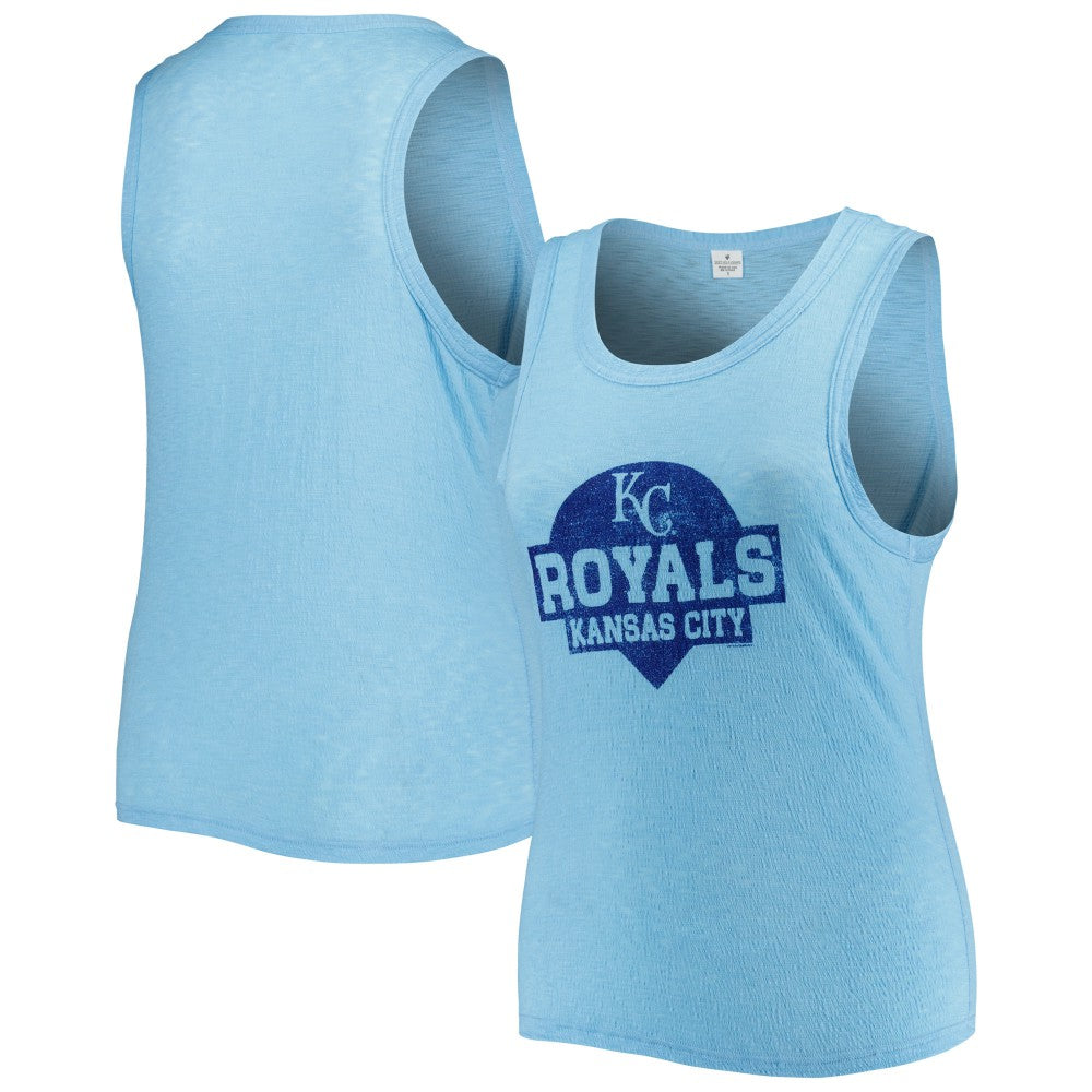 Kansas City Royals Soft as a Grape Women's Plus Size High Neck Tri-Blend Tank Top | MLB Outlet