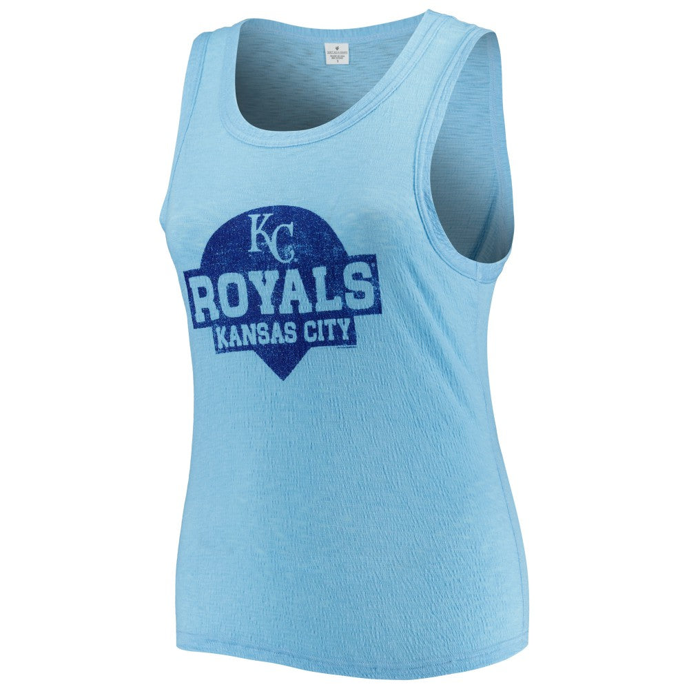 Kansas City Royals Soft as a Grape Women's Plus Size High Neck Tri-Blend Tank Top | MLB Outlet