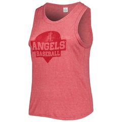 Los Angeles Angels Soft as a Grape Women's Plus Size High Neck Tri-Blend Tank Top | MLB On Sale