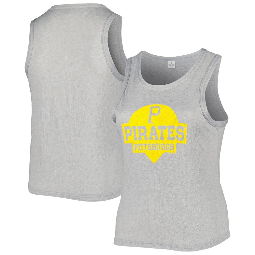 Pittsburgh Pirates Soft as a Grape Women's Plus Size High Neck Tri-Blend Tank Top | MLB Online