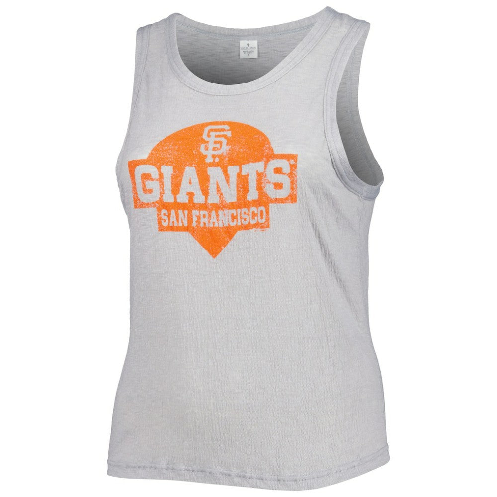 San Francisco Giants Soft as a Grape Women's Plus Size High Neck Tri-Blend Tank Top | MLB Shop