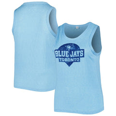Toronto Blue Jays Soft as a Grape Women's Plus Size High Neck Tri-Blend Tank Top | MLB Sale