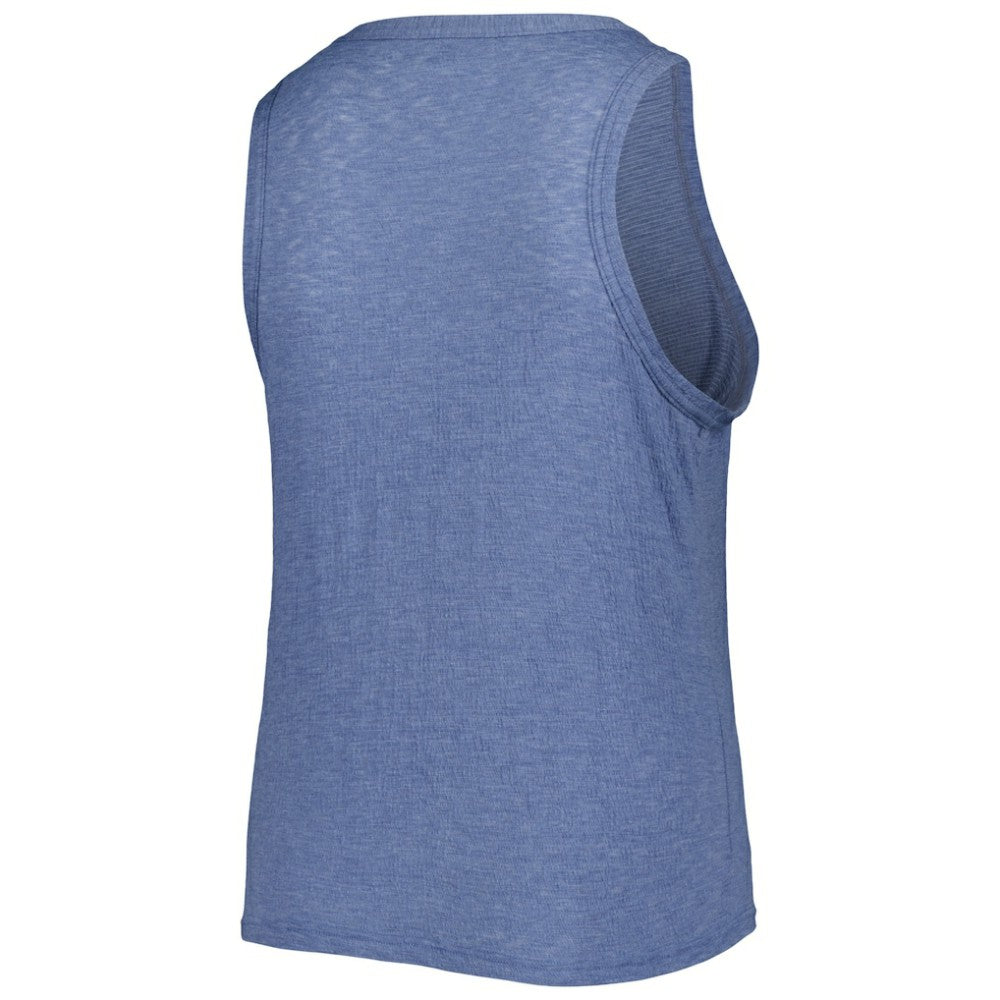 Tampa Bay Rays Soft as a Grape Women's Plus Size High Neck Tri-Blend Tank Top | MLB New
