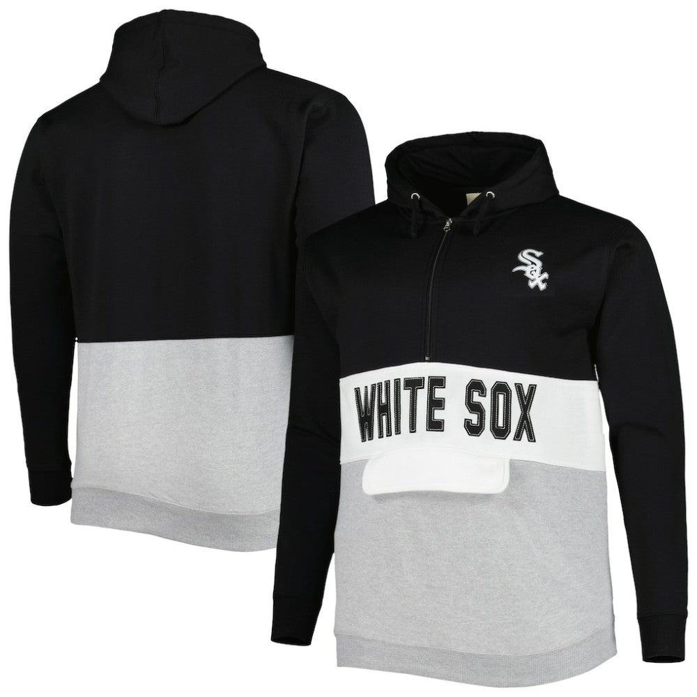 Chicago White Sox Big & Tall Fleece Half-Zip Hoodie | MLB Discount