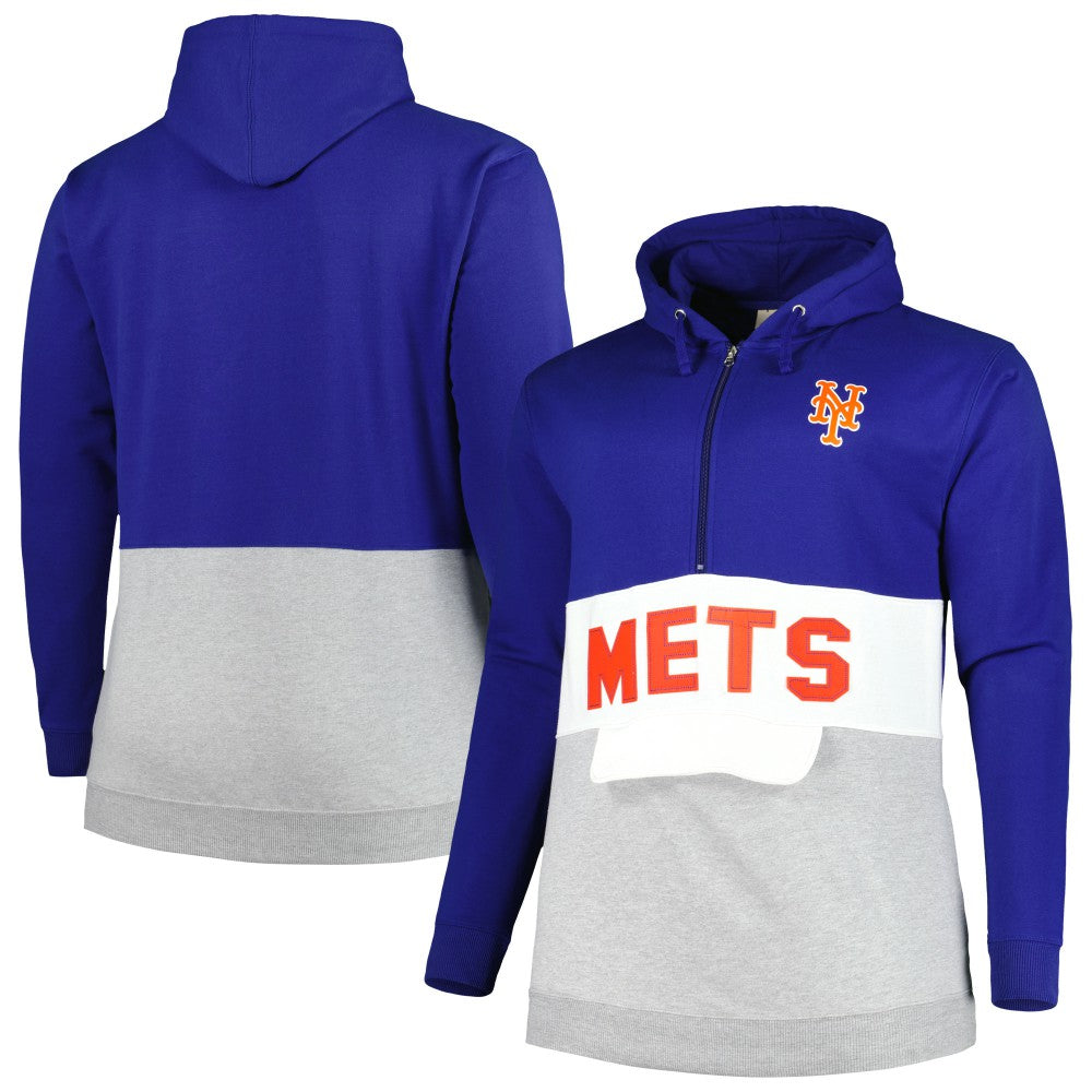 New York Mets Big & Tall Fleece Half-Zip Hoodie | MLB US