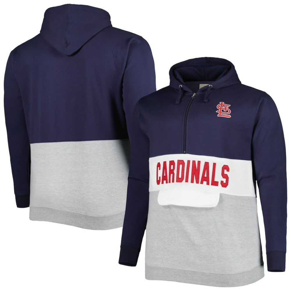 St. Louis Cardinals Big & Tall Fleece Half-Zip Hoodie | MLB Near me
