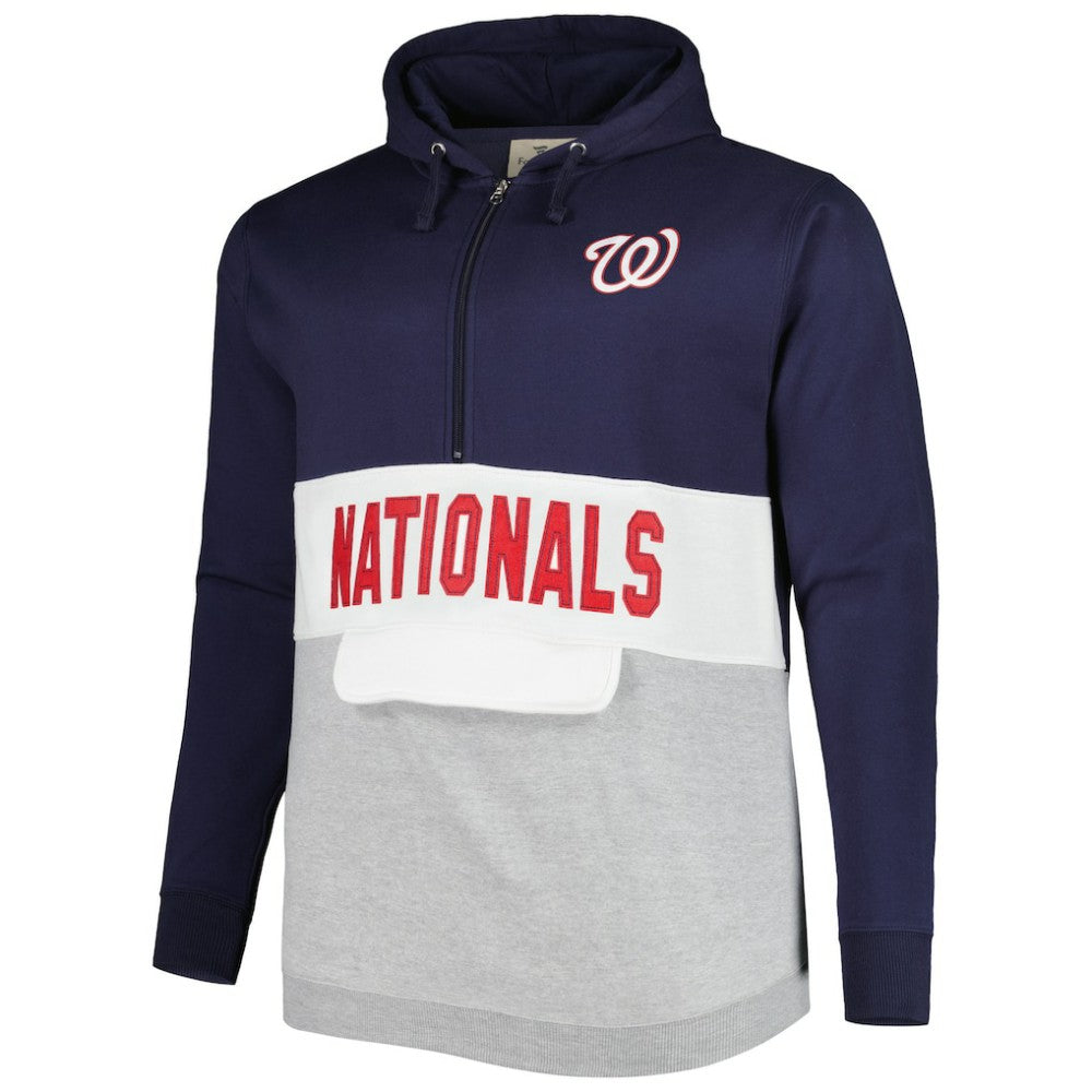 Washington Nationals Big & Tall Fleece Half-Zip Hoodie | MLB On Sale