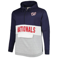 Washington Nationals Big & Tall Fleece Half-Zip Hoodie | MLB On Sale
