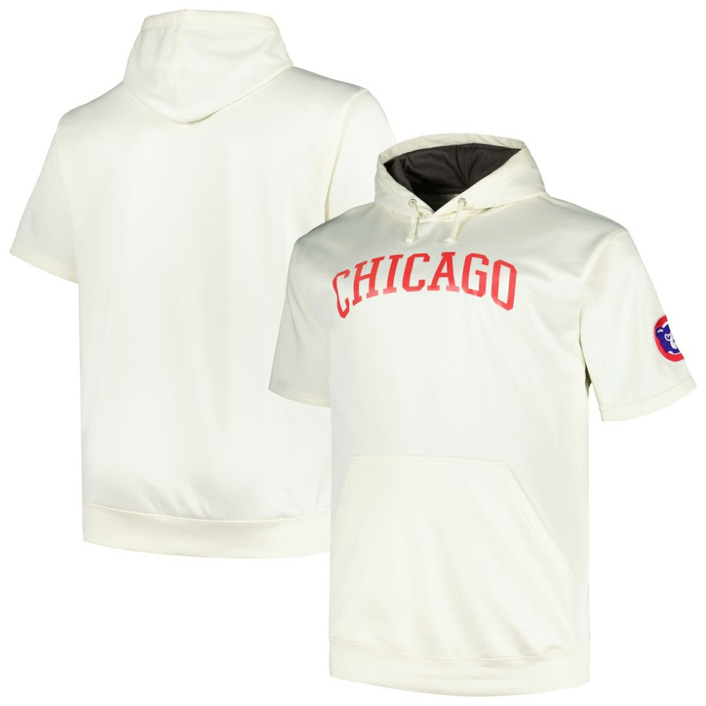 Chicago Cubs Profile Big & Tall Contrast Short Sleeve Pullover Hoodie | MLB On Sale