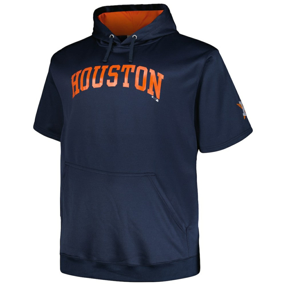Houston Astros Profile Big & Tall Contrast Short Sleeve Pullover Hoodie | MLB For sale