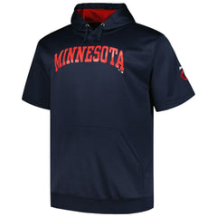 Minnesota Twins Profile Big & Tall Contrast Short Sleeve Pullover Hoodie | MLB US