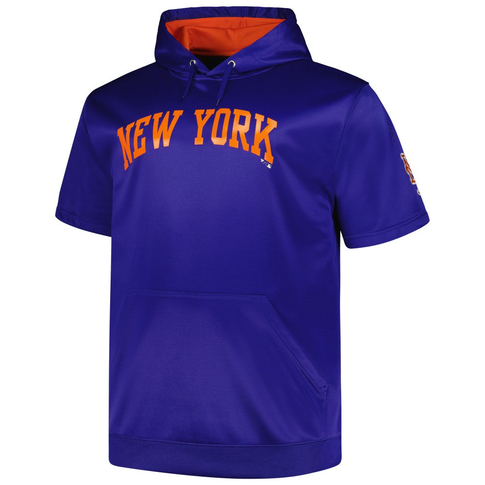 New York Mets Profile Big & Tall Contrast Short Sleeve Pullover Hoodie | MLB Discount
