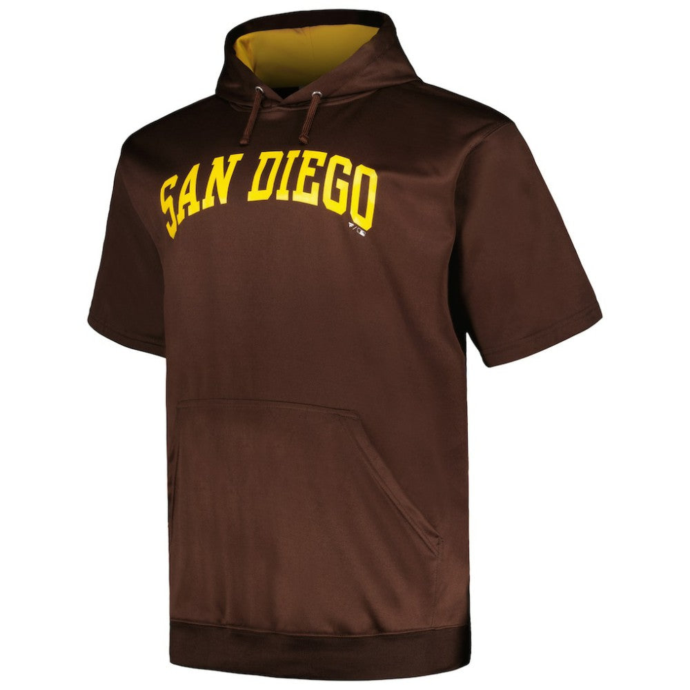 San Diego Padres Profile Big & Tall Contrast Short Sleeve Pullover Hoodie | MLB On Sale