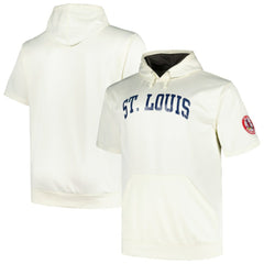 St. Louis Cardinals Profile Big & Tall Contrast Short Sleeve Pullover Hoodie | MLB New