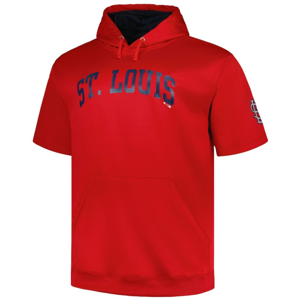 St. Louis Cardinals Profile Big & Tall Contrast Short Sleeve Pullover Hoodie | MLB US