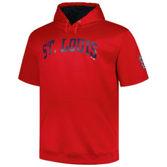 St. Louis Cardinals Profile Big & Tall Contrast Short Sleeve Pullover Hoodie | MLB US