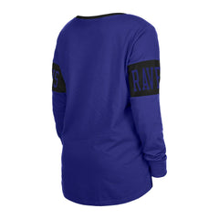 Baltimore Ravens New Era Women's Lace-Up Notch Neck Long Sleeve T-Shirt