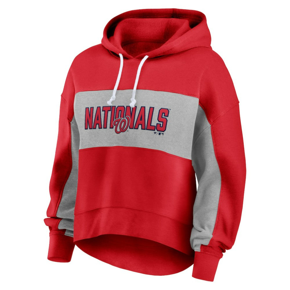 Washington Nationals Fanatics Women's Filled Stat Sheet Pullover Hoodie | MLB Shop
