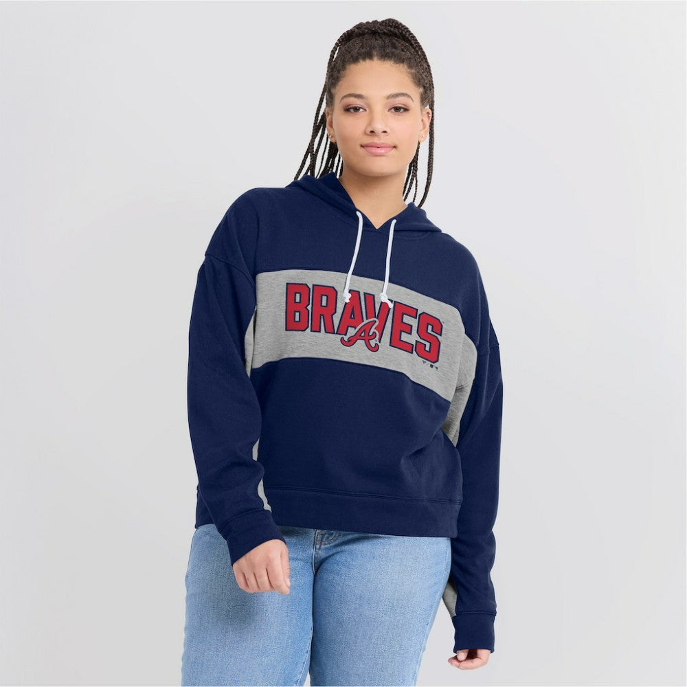 Atlanta Braves Fanatics Women's Filled Stat Sheet Pullover Hoodie | MLB Near me