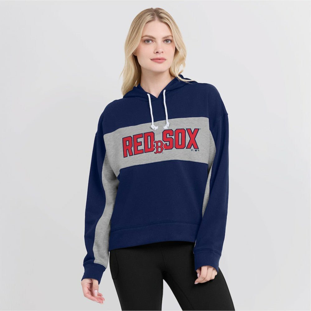 Boston Red Sox Fanatics Women's Filled Stat Sheet Pullover Hoodie | MLB Discount