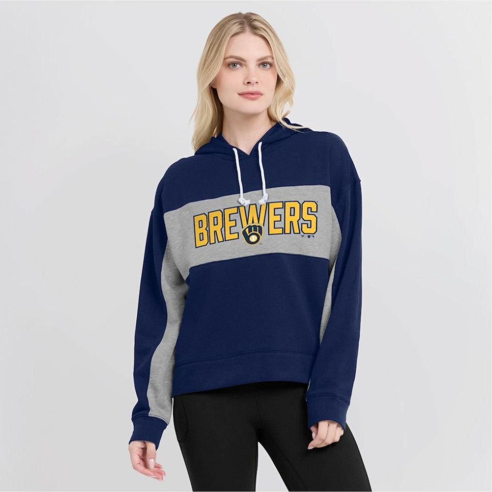 Milwaukee Brewers Fanatics Women's Filled Stat Sheet Pullover Hoodie | MLB Sale