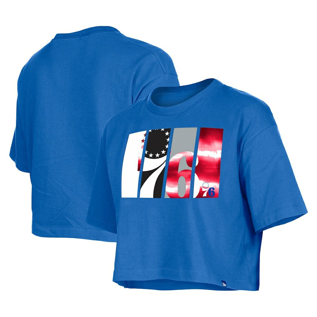 Philadelphia 76ers Women's Cropped T-Shirt Outlet