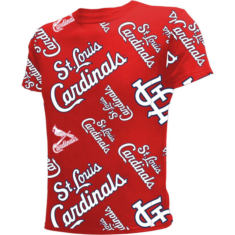 St. Louis Cardinals Stitches Youth Allover Team T-Shirt | MLB On Sale