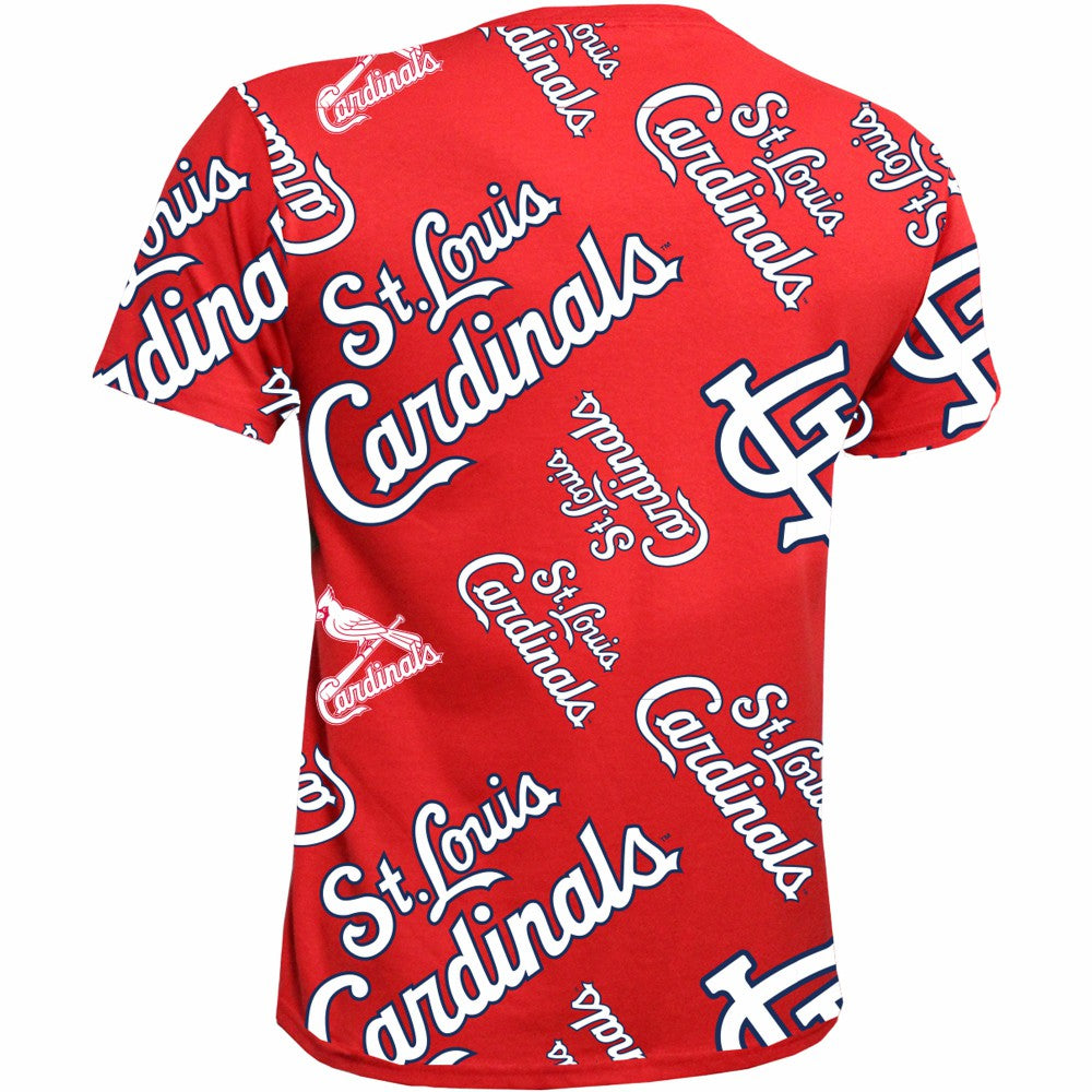 St. Louis Cardinals Stitches Youth Allover Team T-Shirt | MLB On Sale
