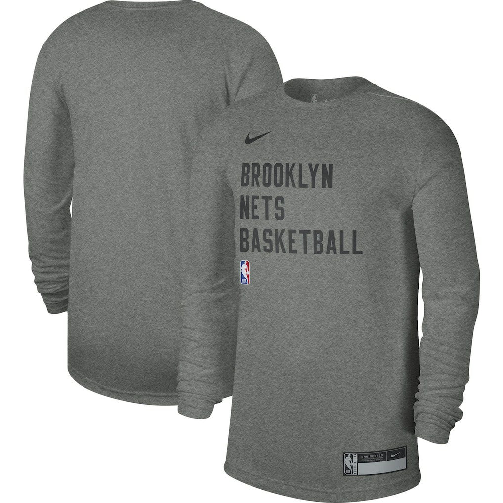 Brooklyn Nets Unisex 2023/24 Legend On-Court Practice Long Sleeve T-Shirt New