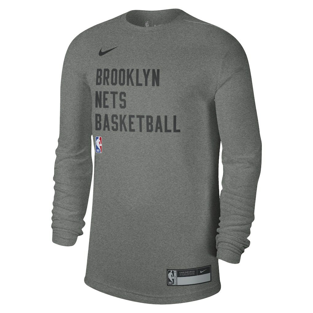Brooklyn Nets Unisex 2023/24 Legend On-Court Practice Long Sleeve T-Shirt New
